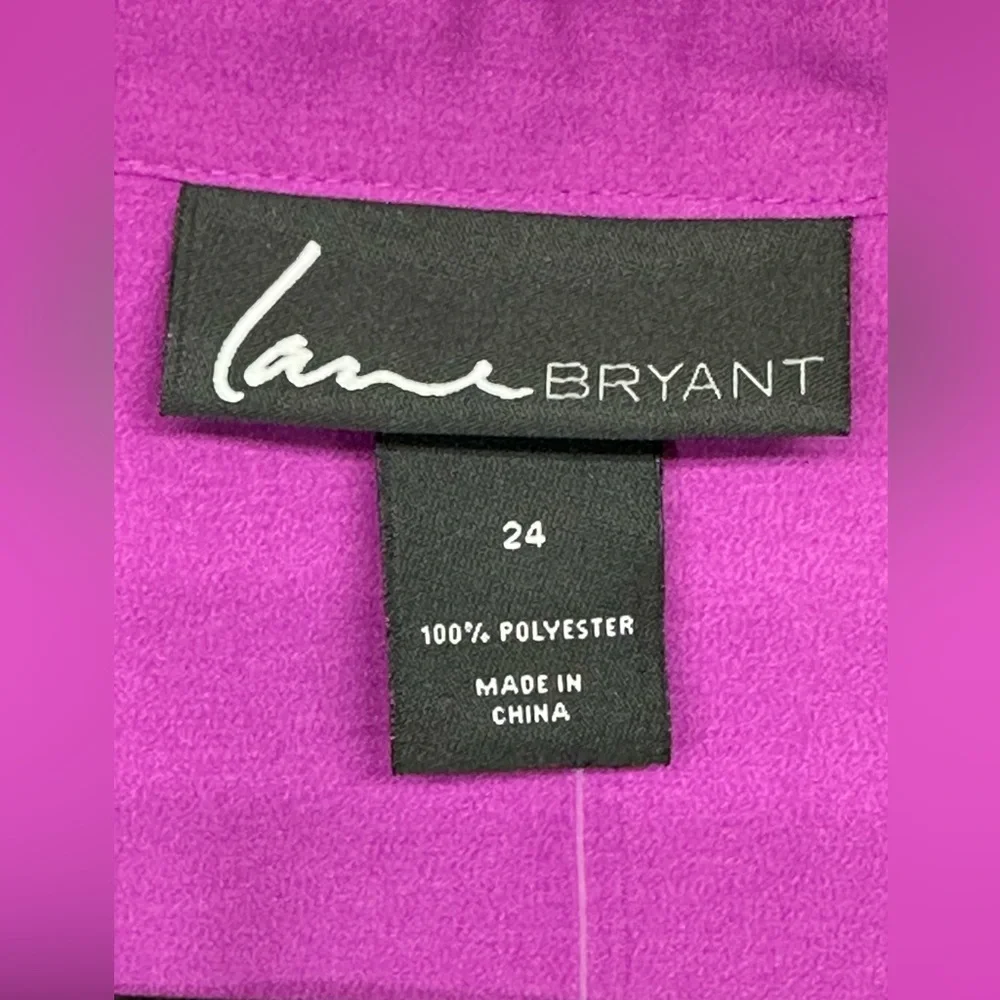 LANE BRYANT Top plus Sz 24 Button Down Sleeveless Lightweight colorful - Picture 5 of 10